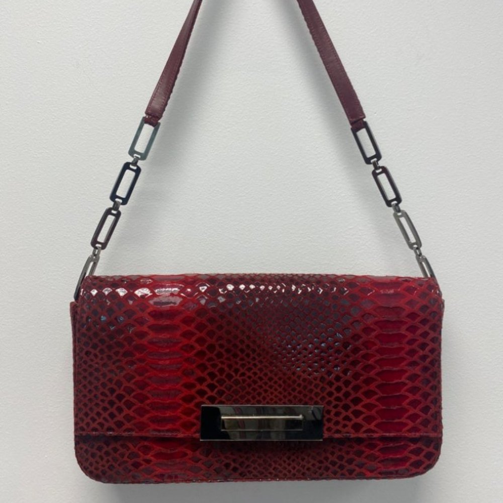 Red and Black Snake Print Stuart Weitzman